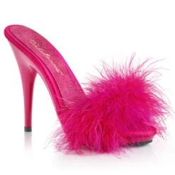 Poise-501F, 5" Platform Marabou Slide -Funky Lingerie Outlet poise 501f hpsa 84950.1588087007