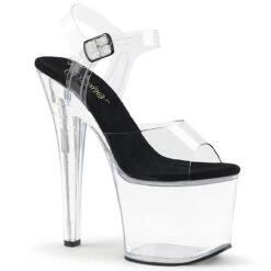 PLEASER Radiant-708, 7 Inch Ankle Strap Platform Sandal