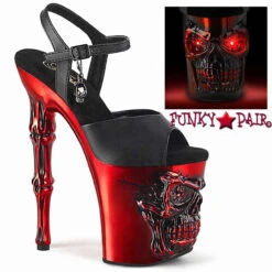 PLEASER RAPTURE-809-LT, Skull Sculpted With Light-up Eyes Ankle Strap Sandal CLEARANCE 12 PLEASER RAPTURE-809-LT, Skull Sculpted With Light-up Eyes Ankle Strap Sandal CLEARANCE -Funky Lingerie Outlet rapture 809 bpurch 64990.1691770607