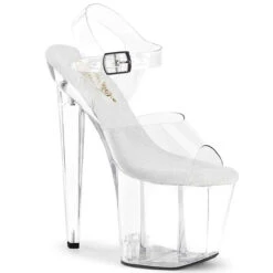PLEASER RAZZLE-808, 8 Inch Diamond Shape Heel Platform Sandal