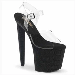 PLEASER RAZZLE-808WR, 8 Inch Diamond Shape Heel Platform Sandal