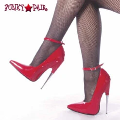 6 Inch Brass Heels Ankle Strap Pump SCREAM-12 By Devious -Funky Lingerie Outlet scream 12 r 24393.1683614831