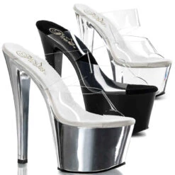 Pleaser | SKY-302, 7 Inch Double Strap Dancer Heels