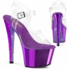 PLEASER SKY-308CHRS, 7 Inch Heel Platform Ankle Strap Sandal With Rhinestones -Funky Lingerie Outlet sky 308chrs cppchrs 11991.1744298806
