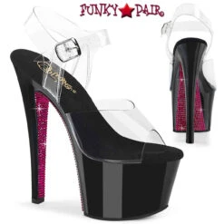 Pleaser Sky-308CRS, 7 Inch Clear Rhinestone Platform Sandal -Funky Lingerie Outlet sky 308crs cbhprs 78621.1698902995