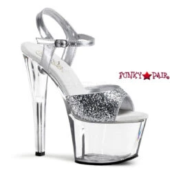 Pleaser | SKY-310, 7 Inch Glitter Ankle Strap Sandal -Funky Lingerie Outlet sky 310 sgc 38602.1564763001