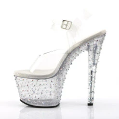 Stardance-708, Rhinestones Ankle Strap Sandal By Pleaser -Funky Lingerie Outlet stardance 708 c m05 11610.1743144808
