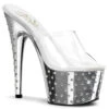 Pleaser Stardust-701, 7 Inch Rhinestone Exotic Dancer Shoes