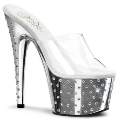 Pleaser Stardust-701, 7 Inch Rhinestone Exotic Dancer Shoes