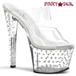 Stardust-702, 7" Rhinestones Studded Dancer Shoes By Pleaser -Funky Lingerie Outlet stardust 702 c 60986.1571294096