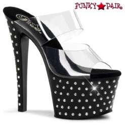 Stardust-702, 7" Rhinestones Studded Dancer Shoes By Pleaser -Funky Lingerie Outlet stardust 702 cb 74088.1571294109