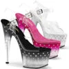 Pleaser | Stardust-708T, 7 Inch Sandal With Rhinestones And Tinted -Funky Lingerie Outlet stardust 708t 02487.1691188924