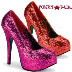 TEEZE-06GW, Wide Width Glitter Pump CLEARANCE -Funky Lingerie Outlet teeze 06gw 57062.1534725889