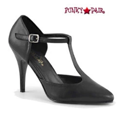 Pleaser | Vanity-415, 4 Inch T-strap Pump CLEARANCE -Funky Lingerie Outlet vanity 415 bfl 10795.1645574571